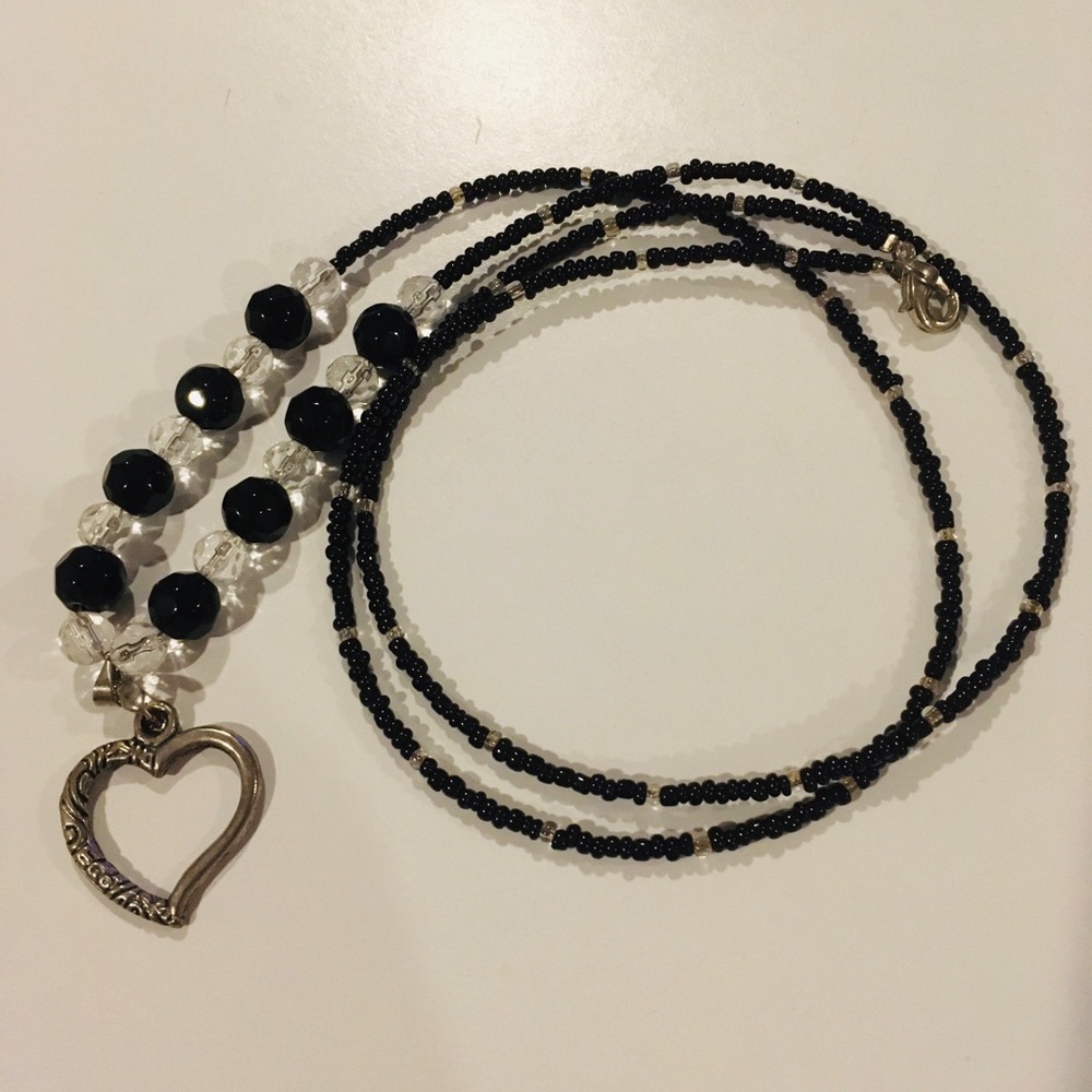 Beaded Necklace with Heart
